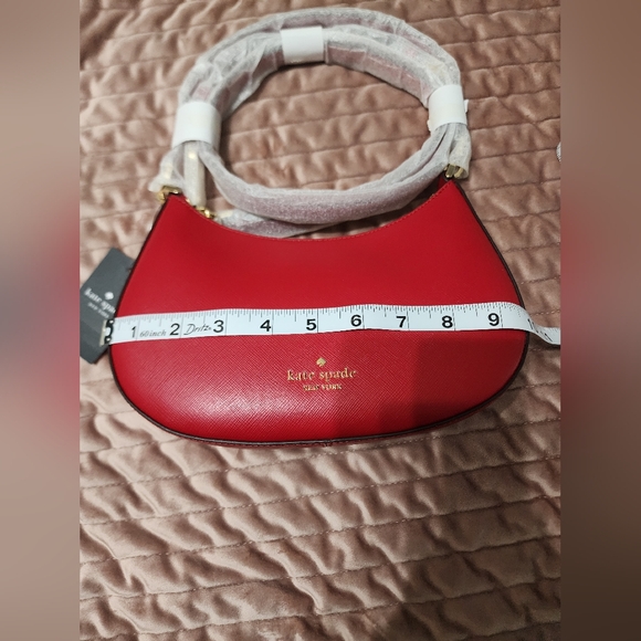 kate spade Red Leather Crescent Shoulder Bag - Picture 7 of 11